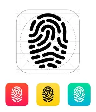 Fingerprint scanner icon 스톡 일러스트
