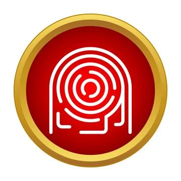 Fingerprint scanner icon representing biometric security technology Illustrazione stock