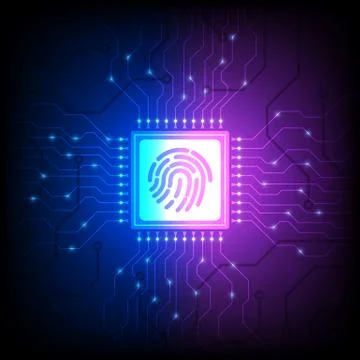 Fingerprint scanner Illustrazione stock