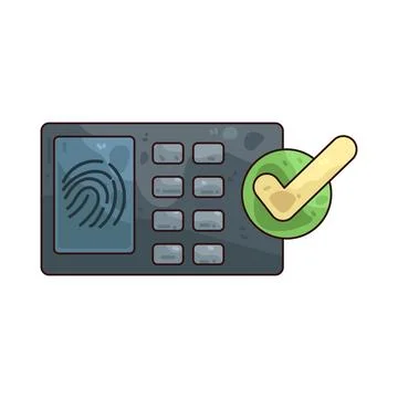 Fingerprint scanner illustration Stock-Illustration