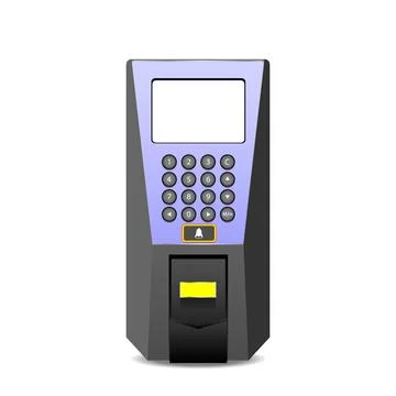 Fingerprint scanner isolated on white background イラスト素材