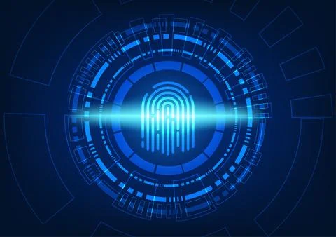 Fingerprint scanner technology smart background used for identity verificat.. Stockillustratie