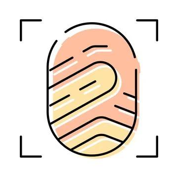 Fingerprint scanning biometric authentication for digital security Illustrazione stock