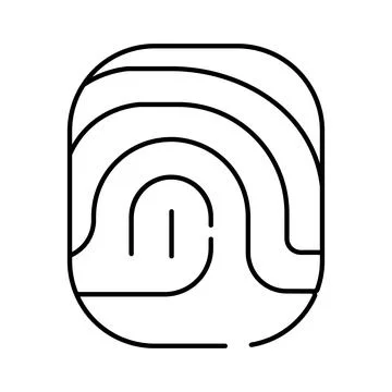 Fingerprint scanning for biometric security access identification Illustrazione stock