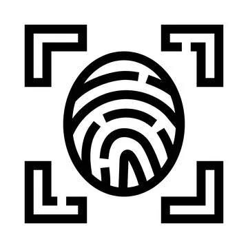 Fingerprint scanning for biometric security and identification Stock Illustration