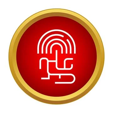 Fingerprint scanning for biometric security and identification 스톡 일러스트