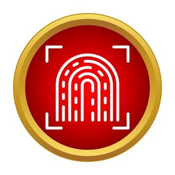 Fingerprint scanning for biometric security and identification access Stock-Illustration