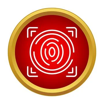 Fingerprint scanning biometric security for digital identification access Illustrazione stock
