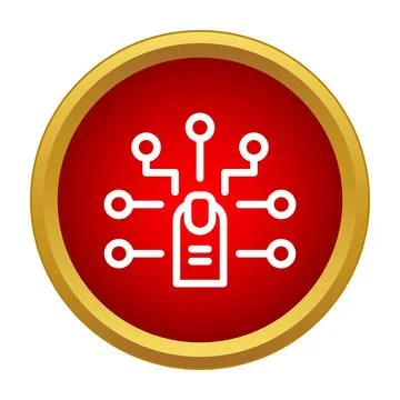 Fingerprint scanning biometric security technology icon concept Stock Illustration