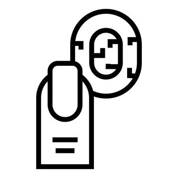 Fingerprint scanning icon outline vector. Finger scan Stock-Illustration