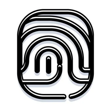 Fingerprint scanning icon representing digital security identification Stock Illustration