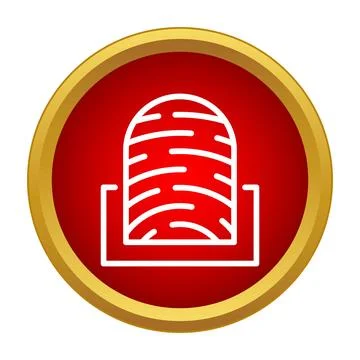 Fingerprint scanning icon for security and identity verification Stock Illustration
