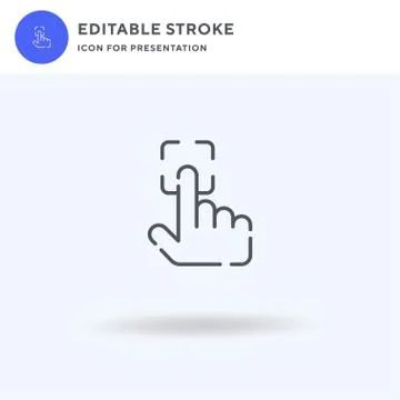 Fingerprint Scanning icon vector, filled flat sign, solid pictogram isolated on 스톡 일러스트
