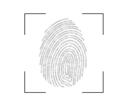 Fingerprint scanning Stock Illustration