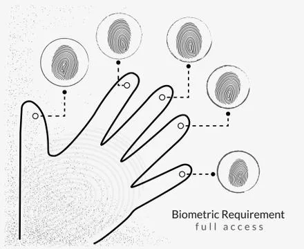 Fingerprint scanning Illustrazione stock