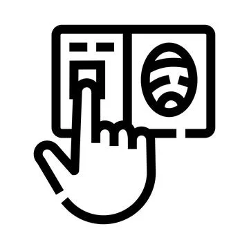 Fingerprint scanning for secure biometric identification access control Stock Illustration