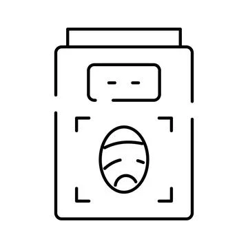 Fingerprint scanning for secure biometric identification failed authenticatio Stock Illustration