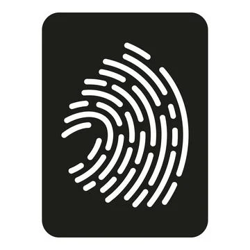 Fingerprint scanning for secure biometric identity verification system Stock Illustration