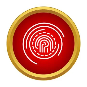 Fingerprint scanning for secure digital identity access Stock Illustration
