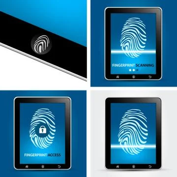 Fingerprint Scanning Tablet Illustration