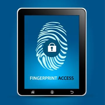 Fingerprint Scanning Tablet Illustration