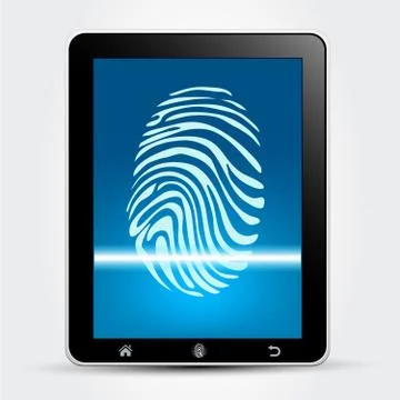 Fingerprint Scanning Tablet Illustration