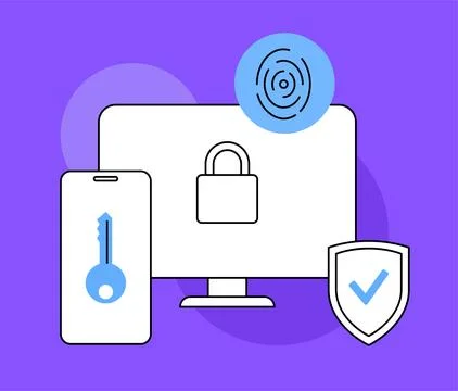 Fingerprint scanning technology Stock Illustration