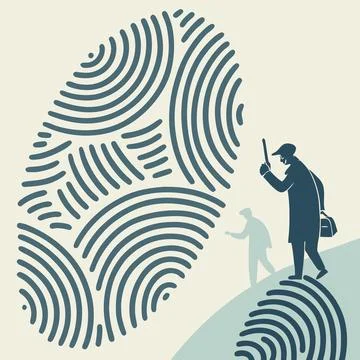 Fingerprint Scans Vector, Repeating Patterns for Security and Biometric Des.. Stock Illustration
