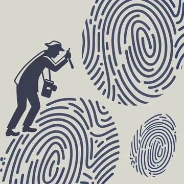 Fingerprint Scans Vector, Repeating Patterns for Security and Biometric Des.. Stock Illustration