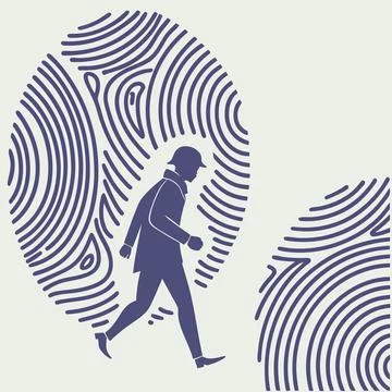 Fingerprint Scans Vector, Repeating Patterns for Security and Biometric Des.. Stock Illustration