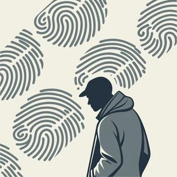 Fingerprint Scans Vector, Repeating Patterns for Security and Biometric Des.. Stock Illustration