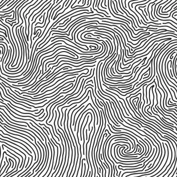 Fingerprint seamless background on square shape. Stock Illustration