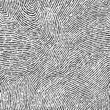 Fingerprint seamless background on square shape. Stock Illustration