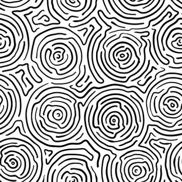 Fingerprint seamless background on square shape. Stock Illustration