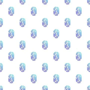 Fingerprint seamless pattern for security and privacy concepts Illustrazione stock
