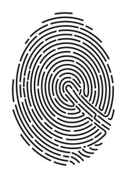 Fingerprint. Secure identification Stock Illustration