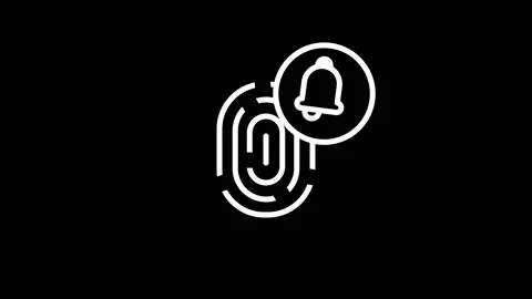 Fingerprint Security Alert Stock Footage 334461751