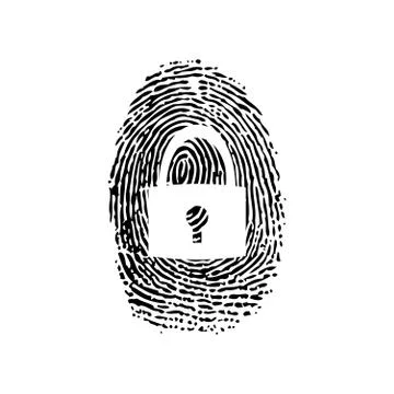 Fingerprint security background Stock Illustration