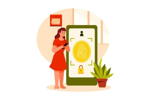 Fingerprint Security Illustrazione stock