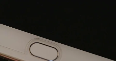 Fingerprint security on a mobile phone Stock Footage 77282660