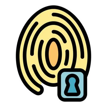 Fingerprint security system providing access with biometric scan 스톡 일러스트