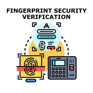Fingerprint security verification for digital access control Stock Illustration