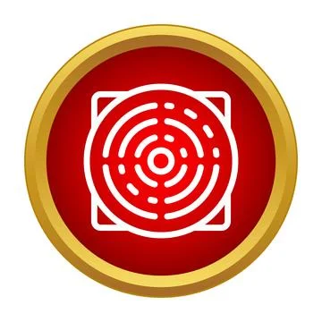Fingerprint sensor icon representing digital security scanning Stock Illustration
