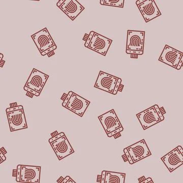 Fingerprint sensor module line vector seamless pattern イラスト素材