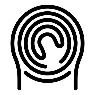 Fingerprint showing unique pattern for identity verification Illustrazione stock