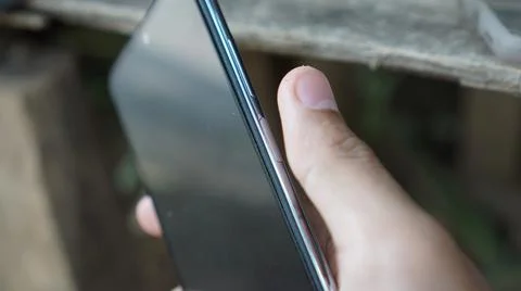 Fingerprint of smartphone Foto stock