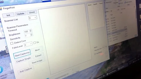 Fingerprint software fingerprint sensor Stock Footage 125720878