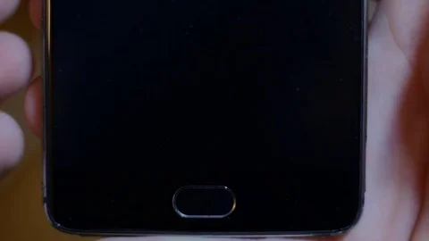 Fingerprint technology unlocking a device Stock-Footage 84305348