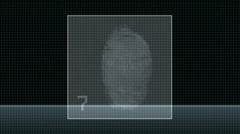 Fingerprint test - digital animation Stock Footage 459536