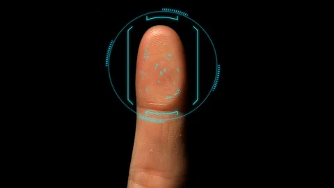 Fingerprint Thumbprint Computer Security Scan Stock Footage 106038881